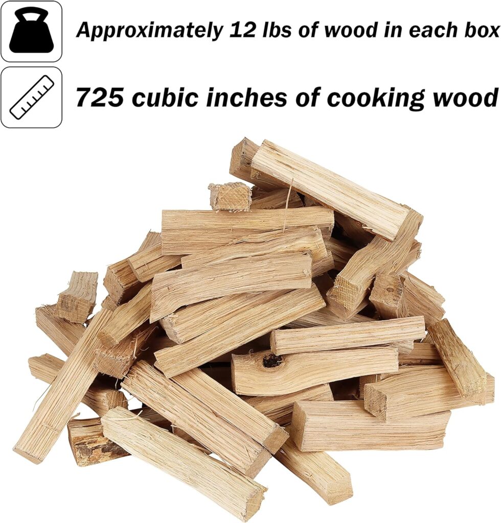 Carolina Cookwood Mini Pizza Oven Wood 6 Inch Firewood Pizza Logs Naturally Cured White Oak Hardwood for Portable Wood Pizza Ovens 750 Cubic Inches, Approximately 12-14lbs