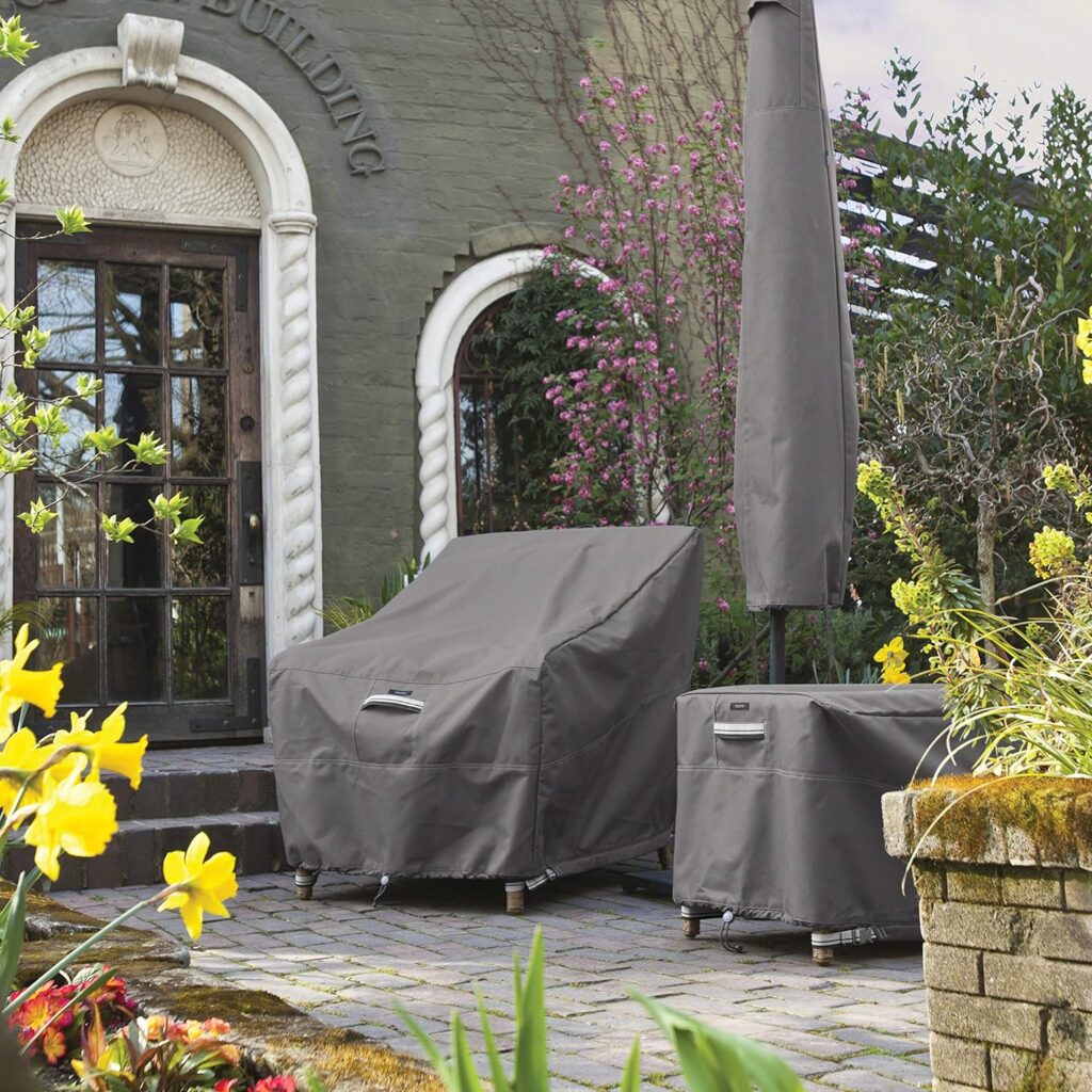 Classic Accessories Ravenna Water-Resistant 20 Inch Fire Column Cover, Patio Furniture Covers