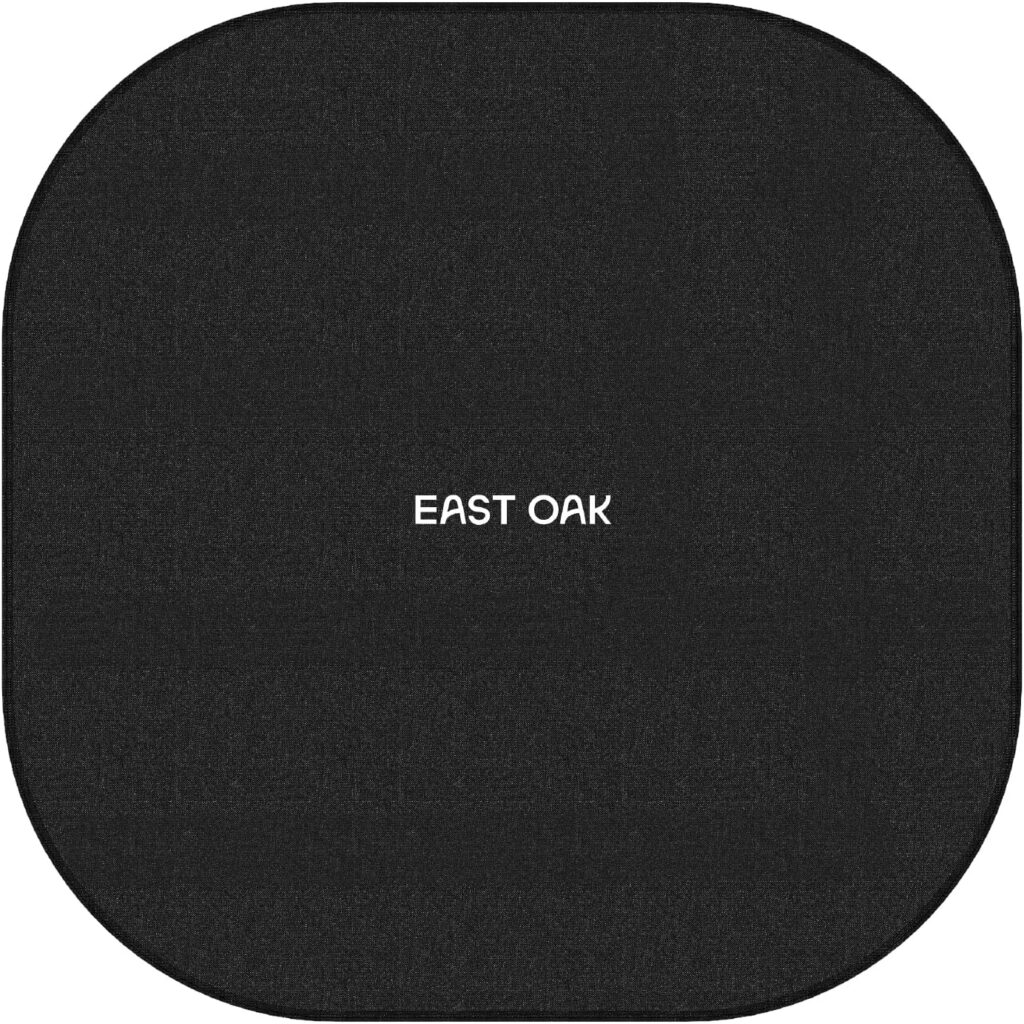 EAST OAK 36 Fire Pit Mat for Low Smoke Outdoor Firepit Wood Burning Campfire, Portable fire Pit, Charcoal Grills, Wood Pellet Smokers, for Patio, Backyard, Deck, Garden and Poolside Use, Black