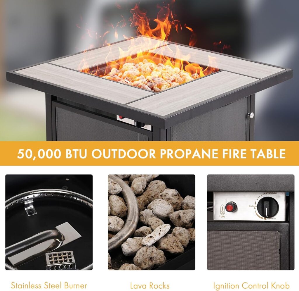 Fire Pit, Portable Firepits for Outside Patio, Outdoor Wood Burning Fire Pits 26 Small Round Steel Fireplace Clearance for Backyard Garden Bonfire Camping…