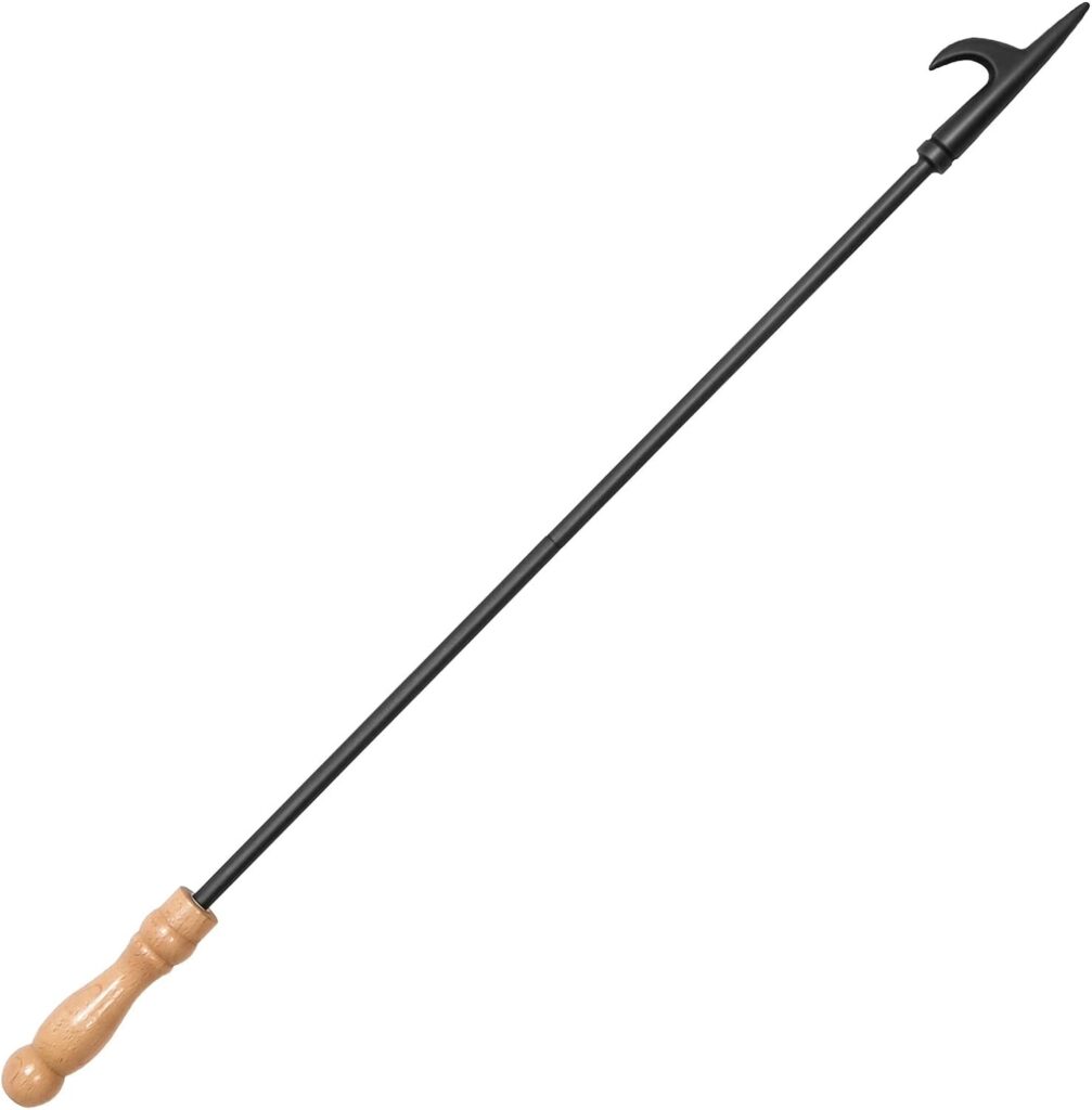 Fireplace Fire Pit Campfire Poker Stick. Uten 32-Inch in Heavy Duty Fireplace Poker. Solid Steel Fire Pit Poker, Fire Pit Accessories for Fireplace Camping Wood Stove Indoor and Outdoor.