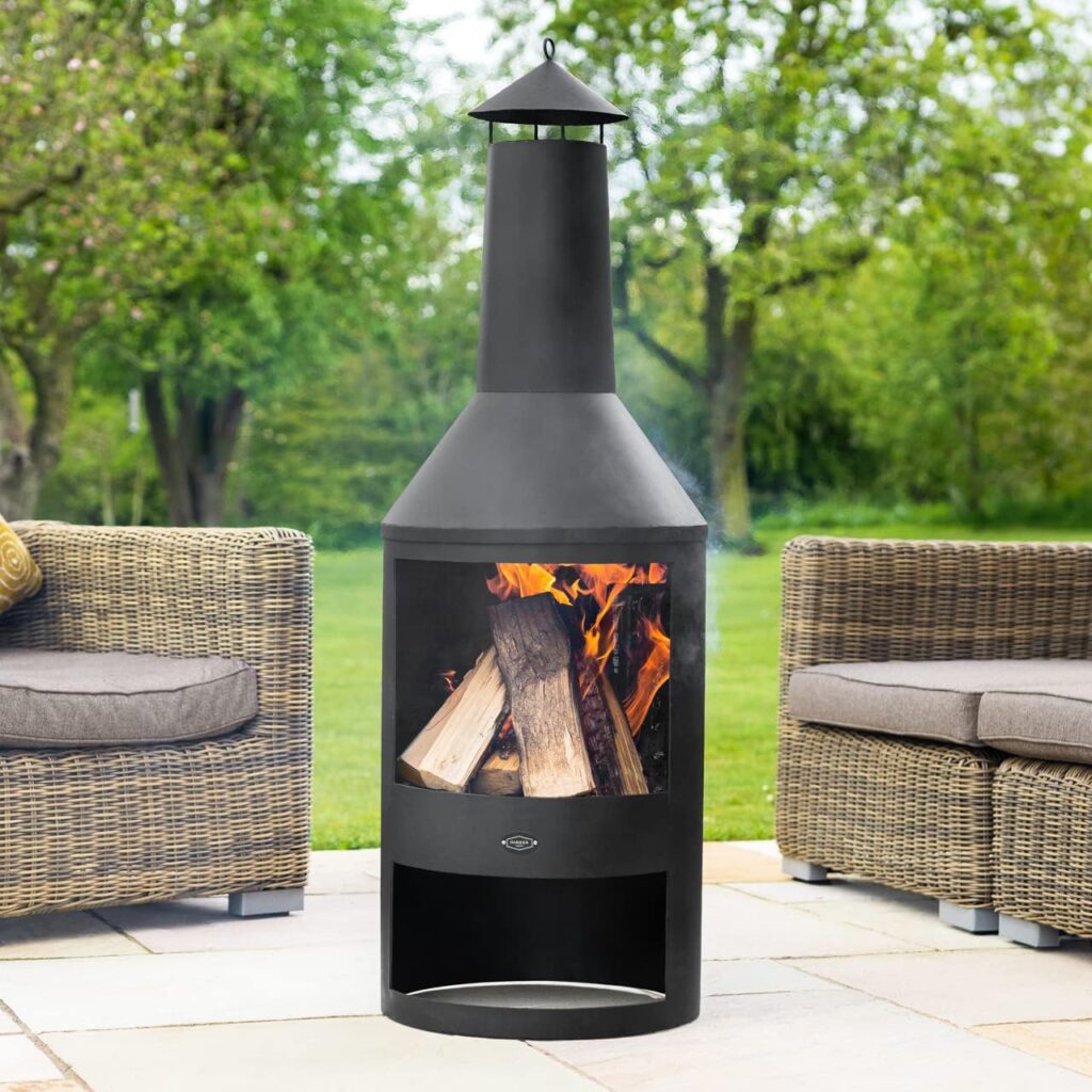 Harrier Chiminea Fire Pit: Modern Design for Outdoor Patios in Small, Medium, Large