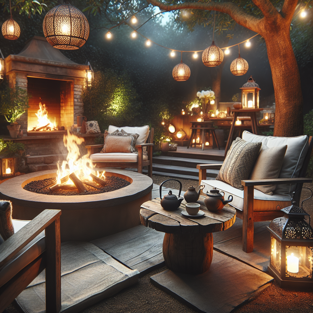 How Can I Create A Cozy Ambiance Around My Outdoor Fire Pit?