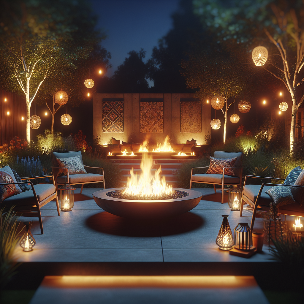 How Can I Create A Cozy Ambiance Around My Outdoor Fire Pit?