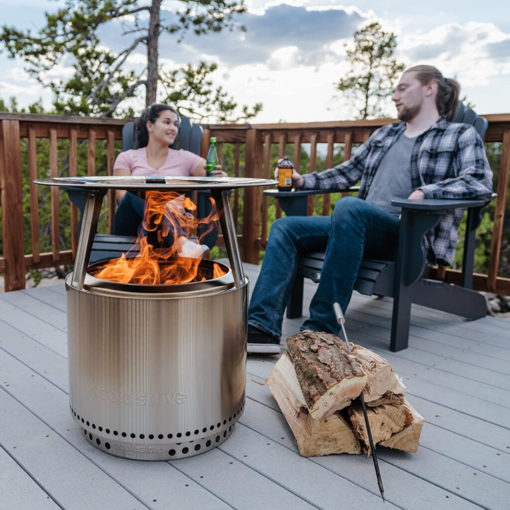 Solo Stove Yukon Heat Deflector, with 3 Detachable Legs, Accessory for Yukon Fire Pit, Captures and redirects Warmth, 304 Stainless Steel, (HxDia) 11 x 30 in, 10 lbs