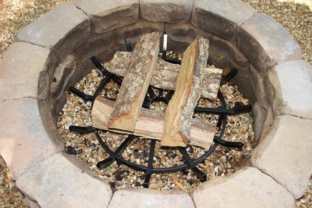 SteelFreak Wagon Wheel Firewood Grate for Fire Pit, Chiminea - Made in The USA (12 Inch)