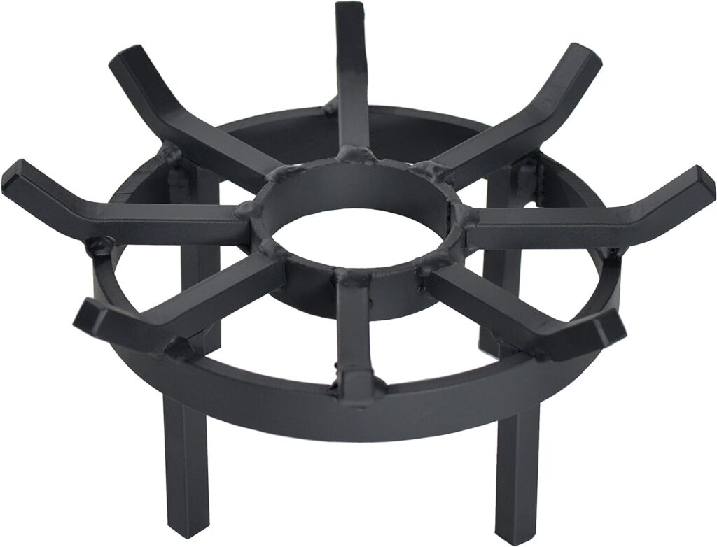 SteelFreak Wagon Wheel Firewood Grate for Fire Pit, Chiminea - Made in The USA (12 Inch)