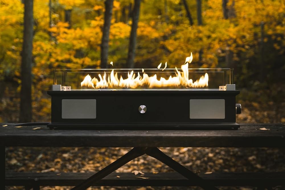 UKIAH- 60 Feet Wireless Bluetooth Tabletop Propane Fire Pit Speaker 40,000 BTU Output #TK-1003-LPS