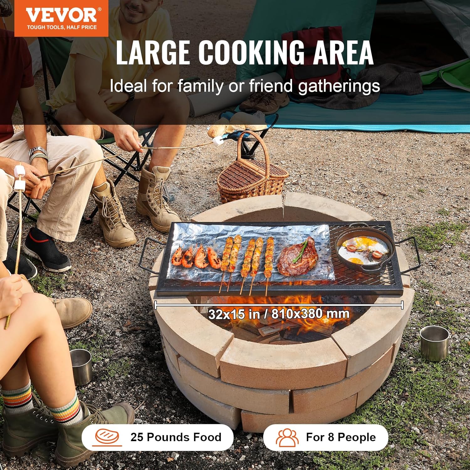 VEVOR X-Marks Fire Pit Grill Grate Review