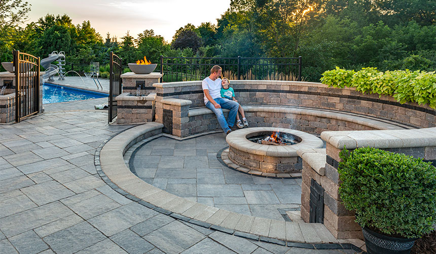 How Do I Add A Water Feature Element To My Fire Pit Area?