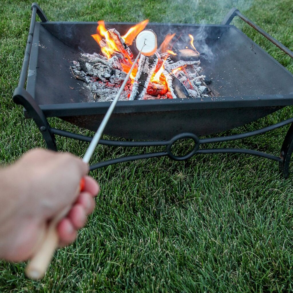 MalloMe Smores Sticks for Fire Pit Long - Marshmallow Roasting Sticks Smores Kit - Smore Skewers Hot Dog Fork Campfire Cooking Equipment, Camping Essentials Smores Gear Outdoor Accessories 32 5 Pack