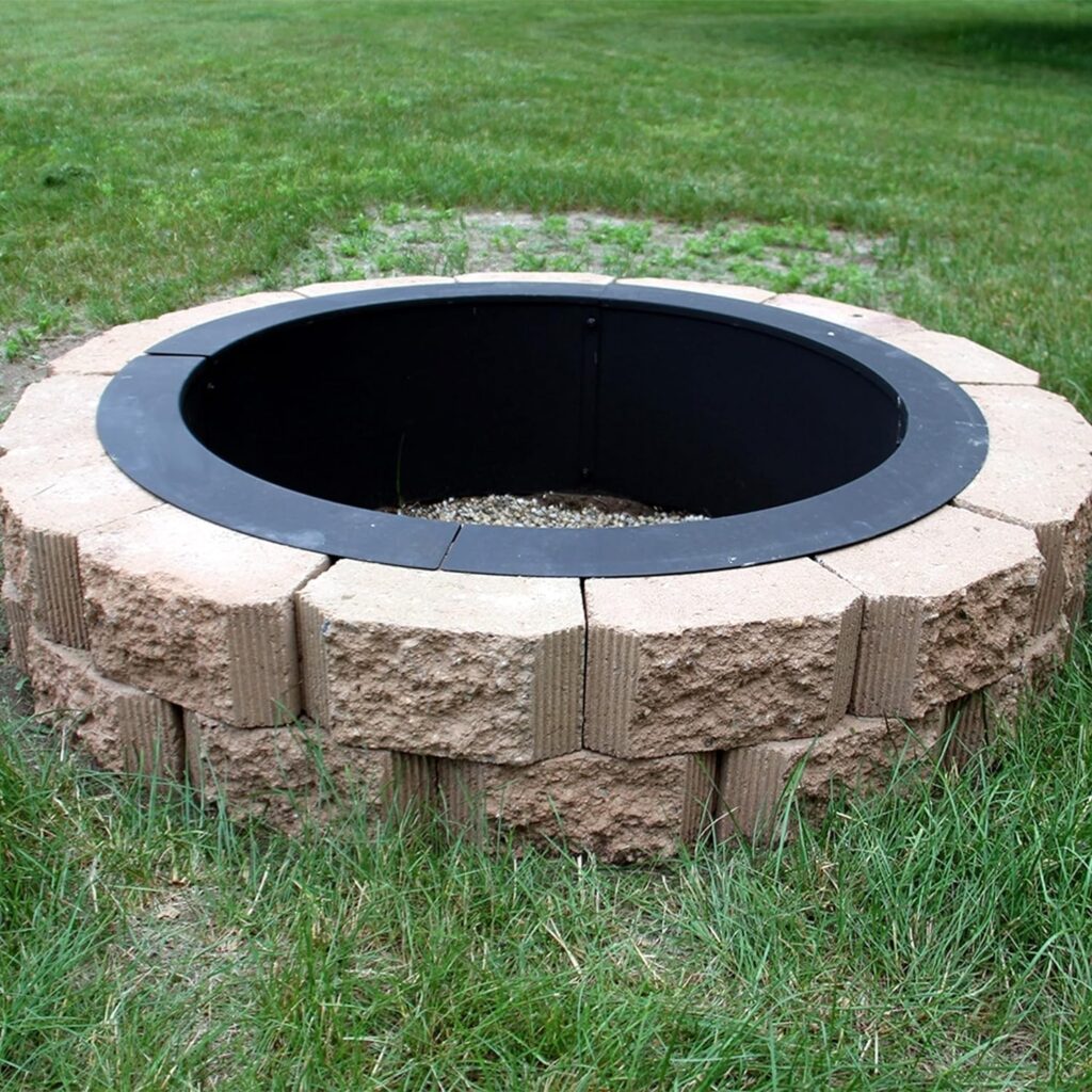 Sunnydaze 2mm Thick Steel Fire Pit Ring Insert - DIY Above or In-Ground Liner - 42-Inch Outer Diameter (36-Inch Inner Diameter)