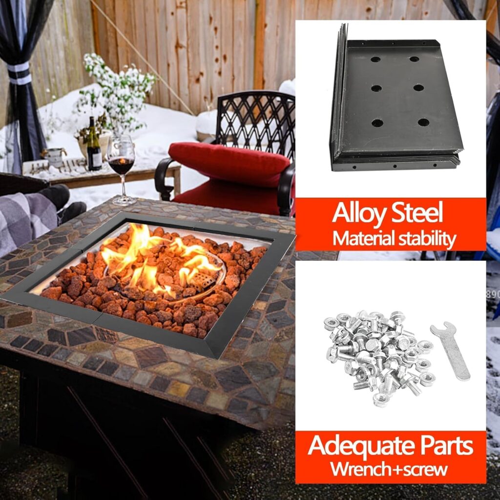 Fire Pit Liner Ring, Smokeless firepit Modern,Heavy Duty Solid Carbon Steel, DIY Campfire Ring Above or In-Ground for Outdoor, Patio, Backyard Wit（36-Inch Outer/30-Inch Inner）