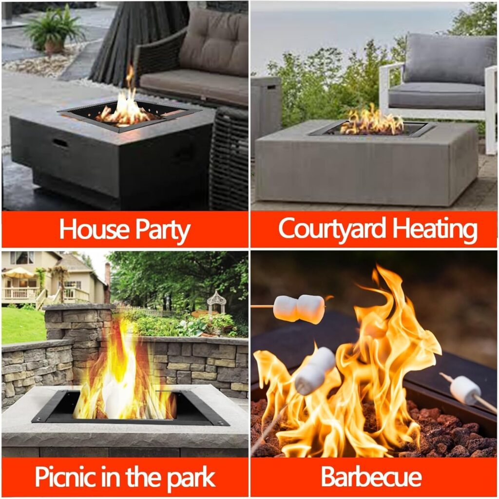 Fire Pit Liner Ring, Smokeless firepit Modern,Heavy Duty Solid Carbon Steel, DIY Campfire Ring Above or In-Ground for Outdoor, Patio, Backyard Wit（36-Inch Outer/30-Inch Inner）