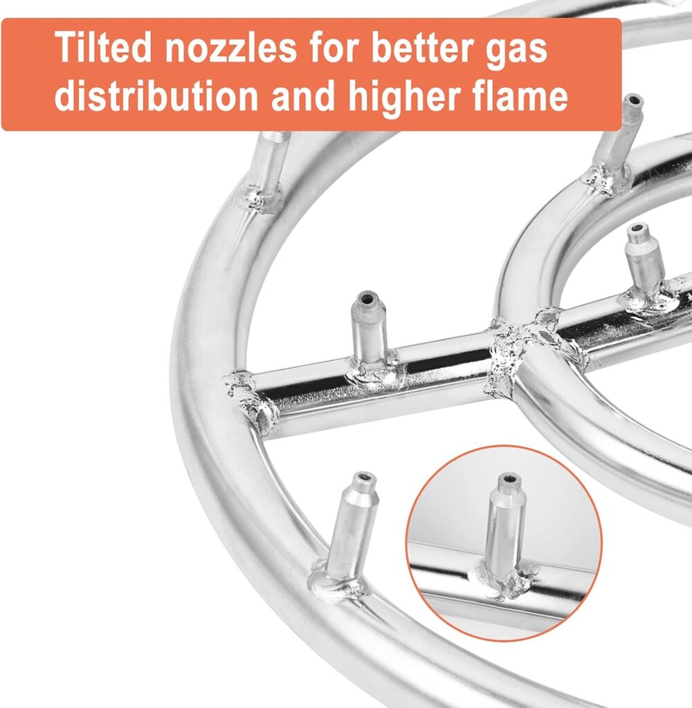 GASPRO Propane Gas Fire Pit Kit, with Inch Jet Fire Pit Burner Ring, for DIY  Upgrade Propane Fire Pit, Fireplace, Heavy Duty Stainless Steel, Indoor  Outdoor Use
