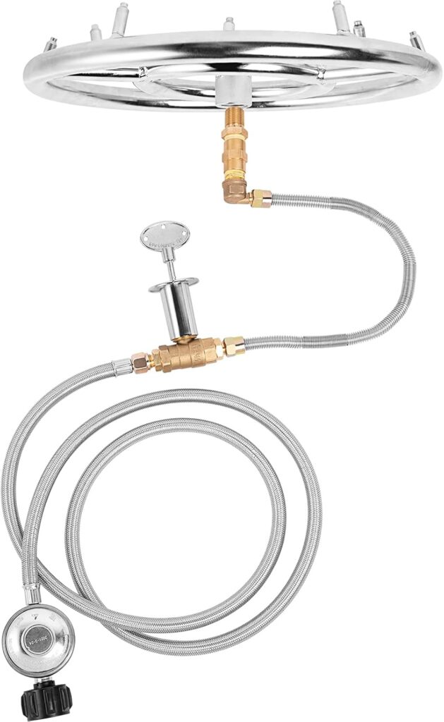 GASPRO Propane Gas Fire Pit Kit, with Inch Jet Fire Pit Burner Ring, for DIY  Upgrade Propane Fire Pit, Fireplace, Heavy Duty Stainless Steel, Indoor  Outdoor Use