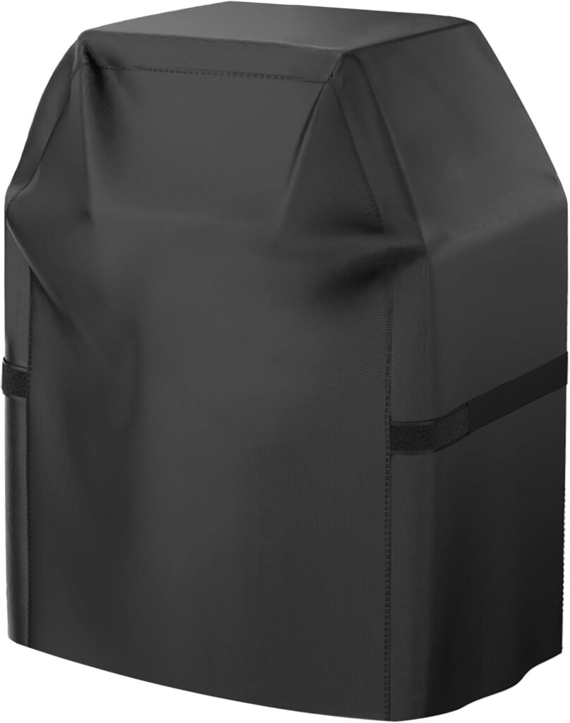 Grill Cover, inch BBQ Gas Grill Cover for Outdoor Grill, Waterproof, Anti-UV, Rip-Proof, Fade Resistant Material, Barbecue Cover with Hook-and-Loop Straps  Adjustable Hem Drawstring, Black