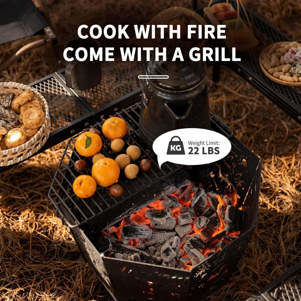 Naturehike Totem Portable Wood Burning Fire Pit, 14.5 Inch Folding Patio Firepit with Grill and Carry Bag, Perfect for Outdoor Camping Backpacking Picnic Naturehike Totem Portable Wood Burning Fire Pit, 14.5 Inch Folding Patio Firepit with Grill and Carry Bag, Perfect for Outdoor Camping Backpacking Picnic