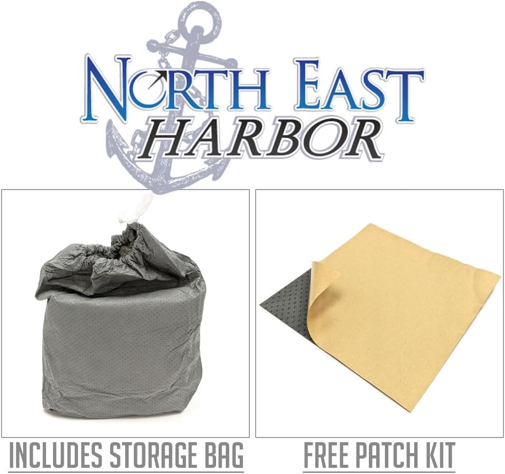 NEH Outdoor Patio Chiminea Cover - Diameter x Height - Breathable Material, Sunray Protected, and Weather Resistant Storage Cover, Gray with Black Hem