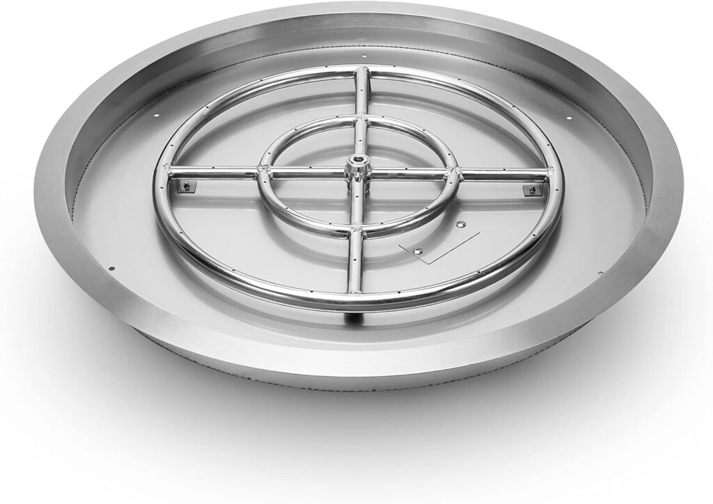 Stanbroil 31-Inch Round Fire Pit Burner Pan, Drop-in Fire Pit Insert for Natural Propane Gas Firepit Table, Stainless Steel, BTU 296,000 Max Stanbroil 31-Inch Round Fire Pit Burner Pan, Drop-in Fire Pit Insert for Natural Propane Gas Firepit Table, Stainless Steel, BTU 296,000 Max
