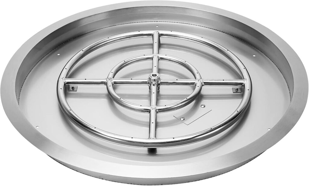 Stanbroil 31-Inch Round Fire Pit Burner Pan, Drop-in Fire Pit Insert for Natural Propane Gas Firepit Table, Stainless Steel, BTU 296,000 Max Stanbroil 31-Inch Round Fire Pit Burner Pan, Drop-in Fire Pit Insert for Natural Propane Gas Firepit Table, Stainless Steel, BTU 296,000 Max