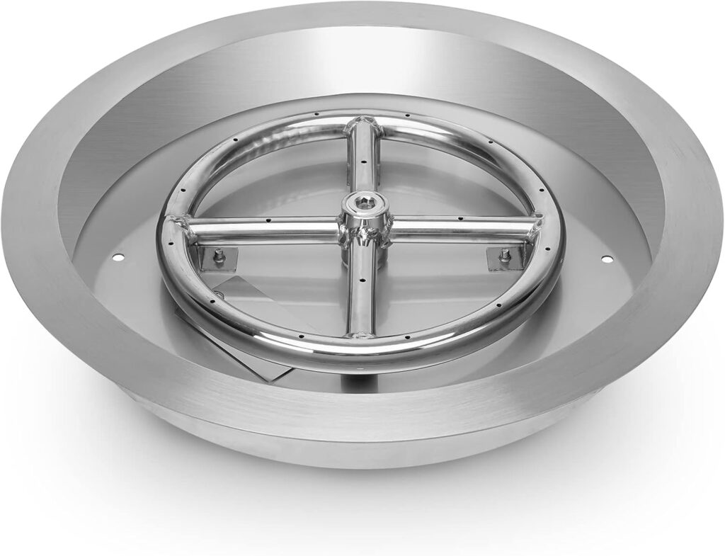 Stanbroil 31-Inch Round Fire Pit Burner Pan, Drop-in Fire Pit Insert for Natural Propane Gas Firepit Table, Stainless Steel, BTU 296,000 Max Stanbroil 31-Inch Round Fire Pit Burner Pan, Drop-in Fire Pit Insert for Natural Propane Gas Firepit Table, Stainless Steel, BTU 296,000 Max