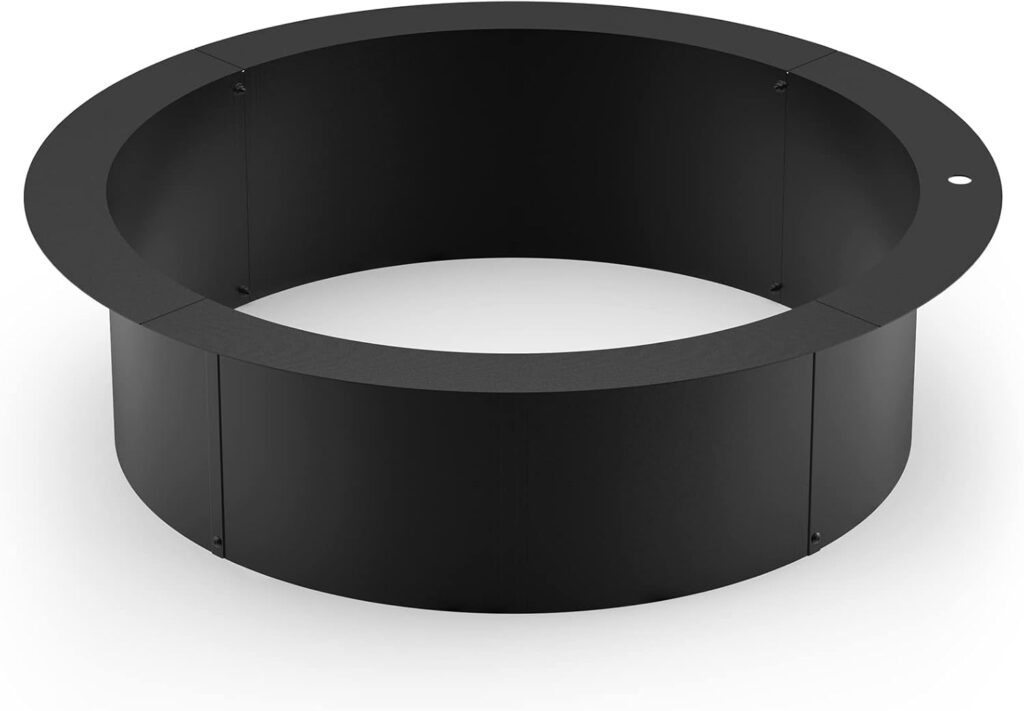 Stanbroil Outdoor Fire Pit Ring Inch Outer/30 Inch Inner Diameter, 2mm Thickness Steel Round Wood Burning Firepit for Outside, DIY Fire Ring Liner Insert for Above or In-Ground Backyard Bonfire