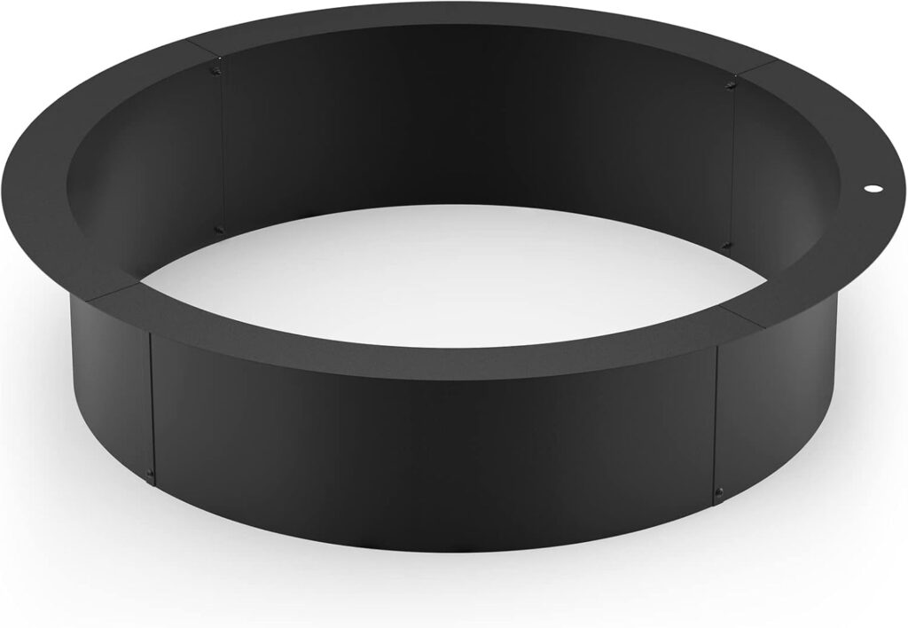 Stanbroil Outdoor Fire Pit Ring Inch Outer/30 Inch Inner Diameter, 2mm Thickness Steel Round Wood Burning Firepit for Outside, DIY Fire Ring Liner Insert for Above or In-Ground Backyard Bonfire