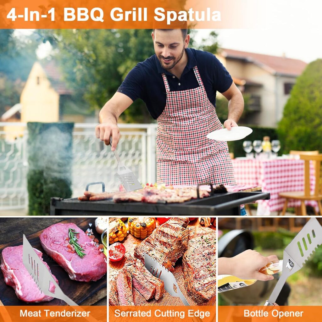 Anpro PCS Grilling Accessories Grill Kit- Grill Set, Grilling Utensil Set, BBQ Accessories, BBQ Kit, BBQ Grill Tools, Grilling Gifts for Fathers Day, Smoker, Camping, Kitchen Anpro PCS Grilling Accessories Grill Kit- Grill Set, Grilling Utensil Set, BBQ Accessories, BBQ Kit, BBQ Grill Tools, Grilling Gifts for Fathers Day, Smoker, Camping, Kitchen