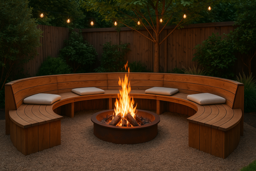 Are There Wood Fire Pit Designs That Incorporate Seating?