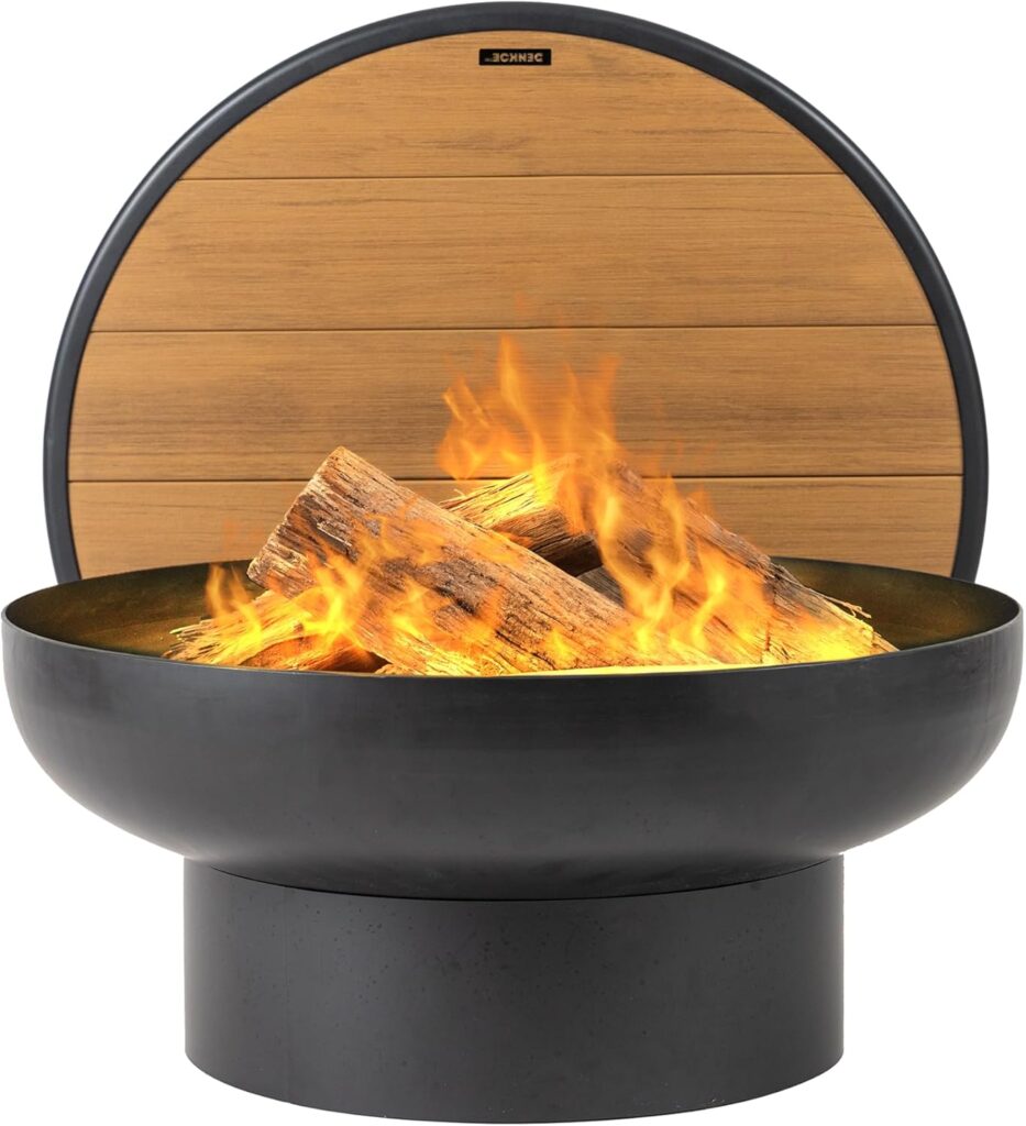 DENKOE Iron Fire Pit Table with Lid, Extra Thick and Heavy Duty Fire Bowl, Deep Round Firepit for Outdoor Bonfire Gatherings, Wood Burning Firepits for Outside Patio, Modern Outdoor Fire Pits DENKOE Iron Fire Pit Table with Lid, Extra Thick and Heavy Duty Fire Bowl, Deep Round Firepit for Outdoor Bonfire Gatherings, Wood Burning Firepits for Outside Patio, Modern Outdoor Fire Pits