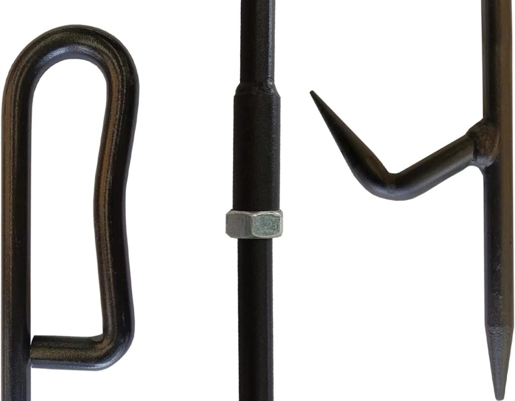 Fire Poker for Fire Pit. Inc Lb Heavy Duty Fireplace Poker Made of Diameter 0.47 Inc Solid Steel. Upgraded Campfire Poker for Fireplace, Camping, Fire Pit, Wood Stove, Outdoor Indoor Use.