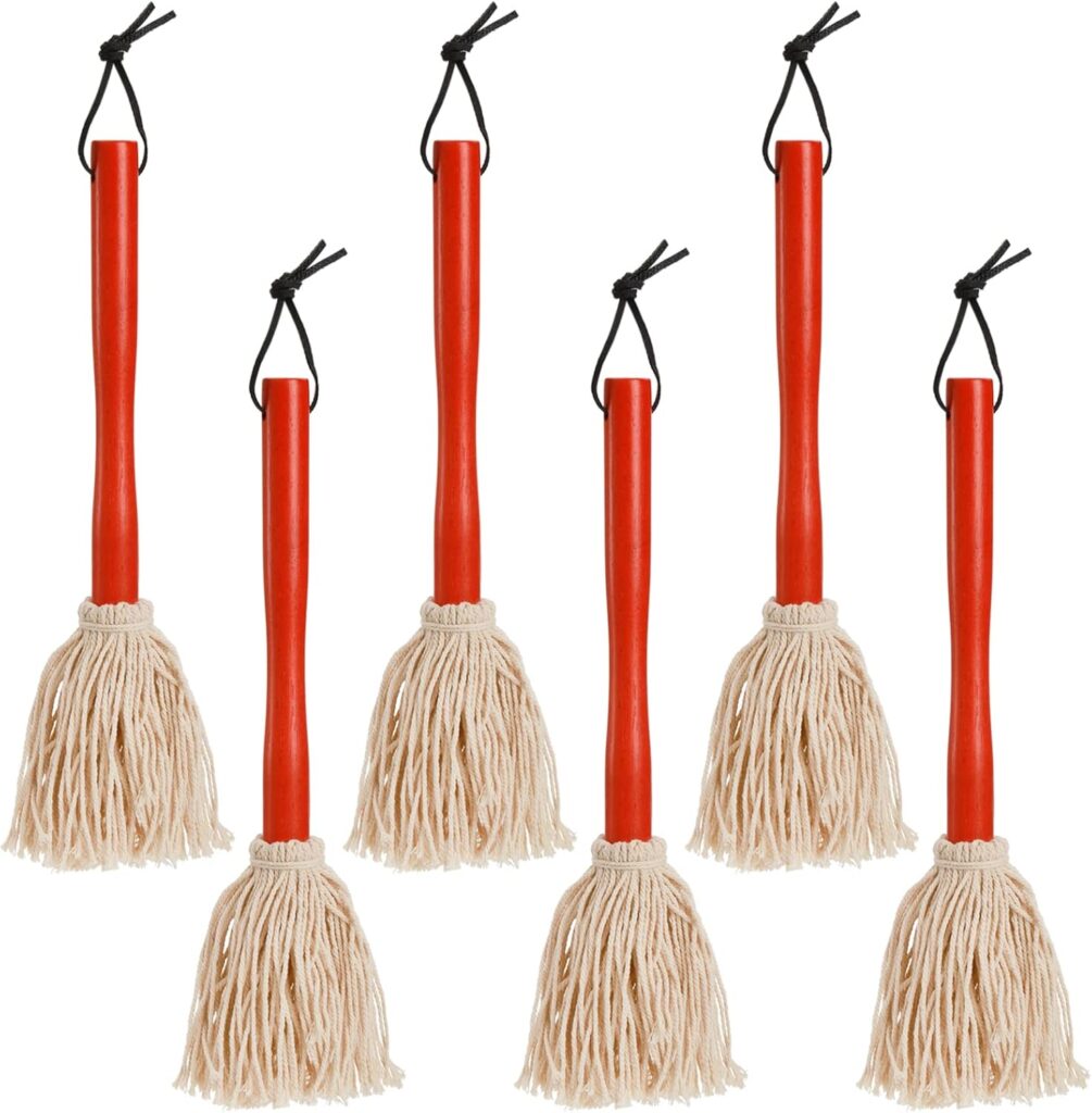 Hedume Pack BBQ Sauce Basting Mops, Roasting or Grilling Basting Mop, Cotton Fiber Head and Hardwood Handle, Grill Basting Mop for Barbeque, Marinade, Smoking Steak or Glazing Hedume Pack BBQ Sauce Basting Mops, Roasting or Grilling Basting Mop, Cotton Fiber Head and Hardwood Handle, Grill Basting Mop for Barbeque, Marinade, Smoking Steak or Glazing