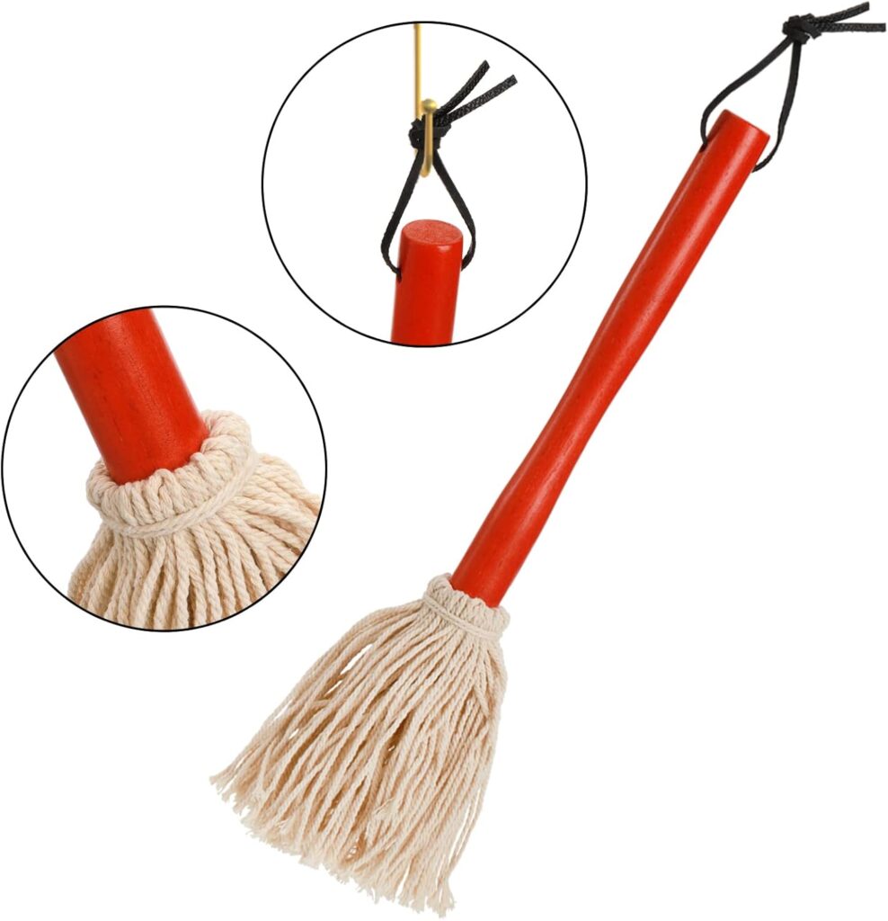 Hedume Pack BBQ Sauce Basting Mops, Roasting or Grilling Basting Mop, Cotton Fiber Head and Hardwood Handle, Grill Basting Mop for Barbeque, Marinade, Smoking Steak or Glazing Hedume Pack BBQ Sauce Basting Mops, Roasting or Grilling Basting Mop, Cotton Fiber Head and Hardwood Handle, Grill Basting Mop for Barbeque, Marinade, Smoking Steak or Glazing