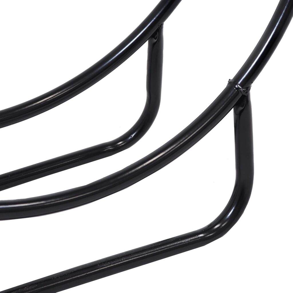 Sunnydaze 24-Inch Outdoor Firewood Rack Hoop - Indoor Round Tubular Steel Fireplace Wood Holder - 300-lb Capacity